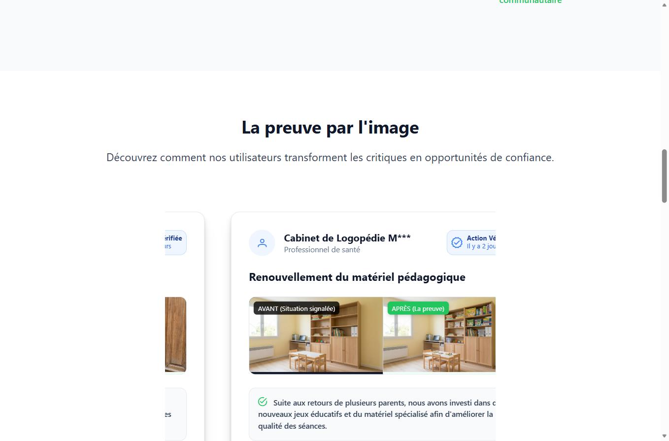 Exemple de résolution avec preuve avant/après